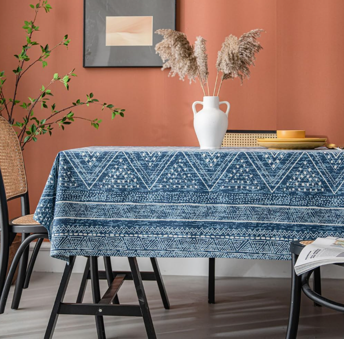 Bohemian Geometric Print Pure Cotton Tablecloth